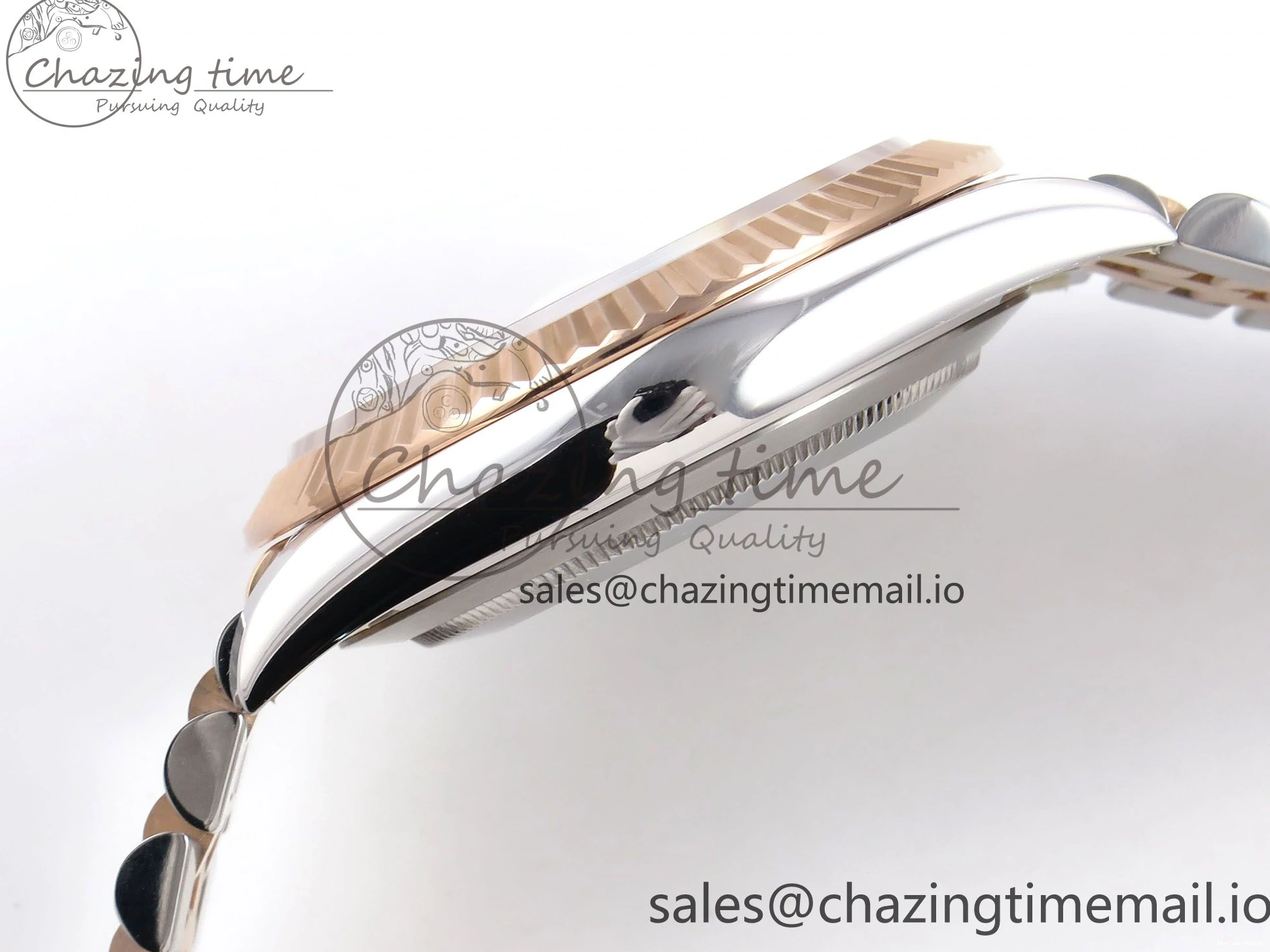 0122 DateJust 41 126331 ARF 1:1 Best Edition 904L Steel Gray Dial Green Roman Marker on SS RG Jubilee Bracelet SH3235（Gain Weight） FastDry 1103